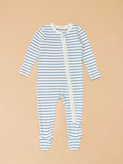 Jake Stripe Long Sleeve Footie - AS Kids