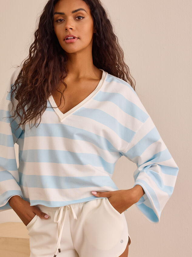 Session Stripe V-Neck Pullover Detail 2 - ALTAR'D STATE KIDS