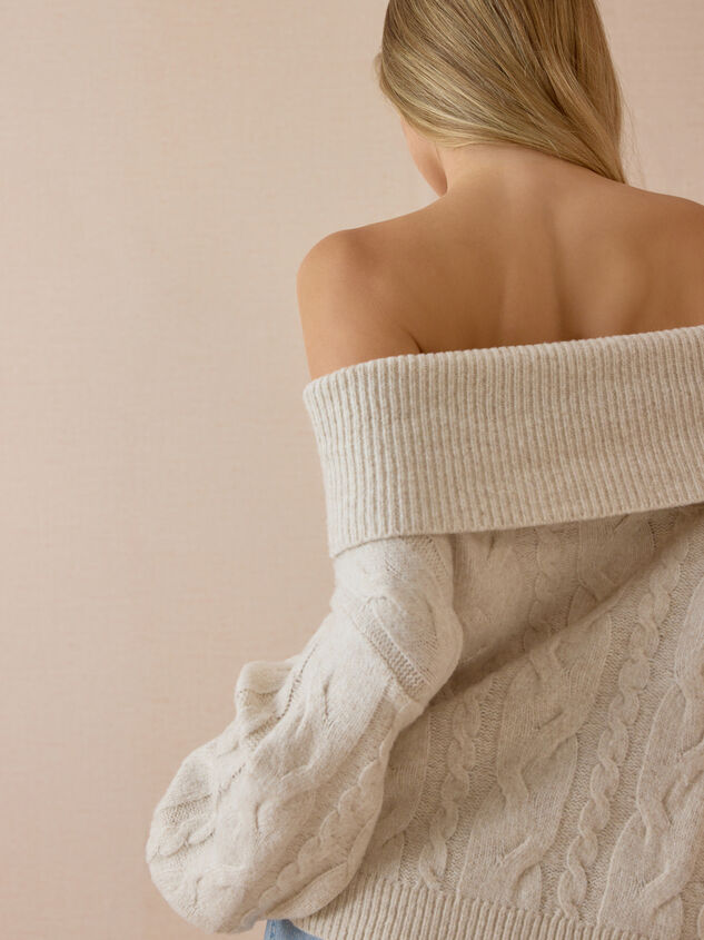 Banks Cable Fold Over Sweater Detail 8 - AS Kids