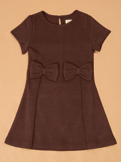 Mila Short Sleeve Bow Dress - AS Kids