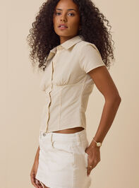 Penelope Stripe Button Up Top Detail 5 - ALTAR'D STATE KIDS