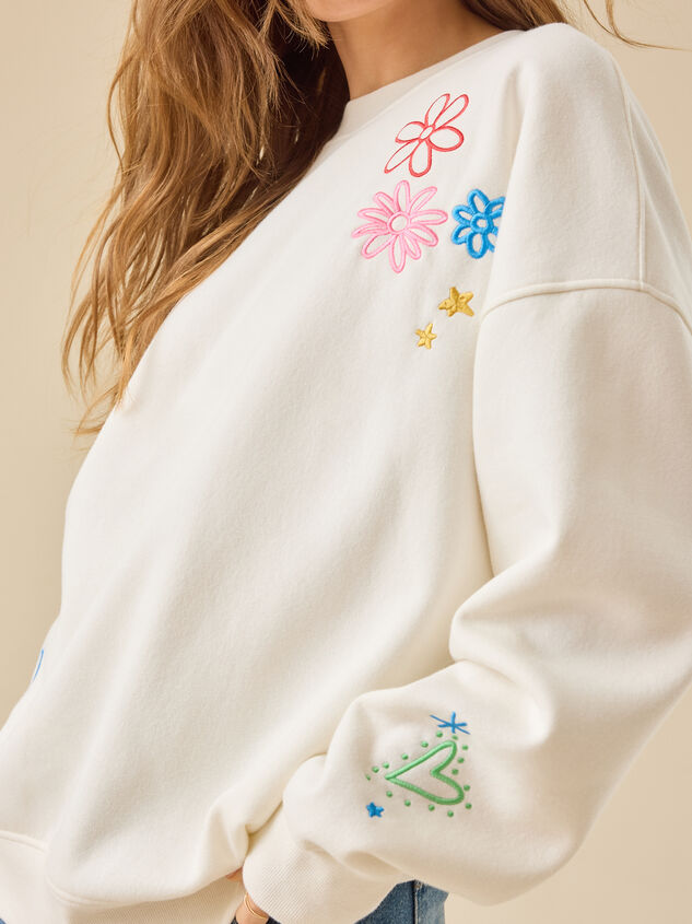 Make Heaven Crowded Graphic Sweatshirt Detail 6 - ALTAR'D STATE KIDS