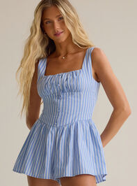 Nia Stripe Button Romper - AS Kids