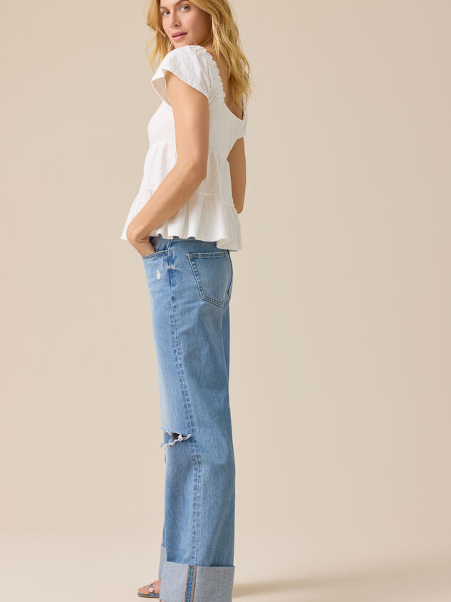 Leylani Tiered Babydoll Top Detail 3 - ALTAR'D STATE KIDS