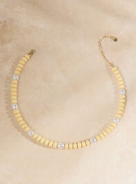 Yellow Beaded Pearl Accent Necklace - ALTAR'D STATE KIDS