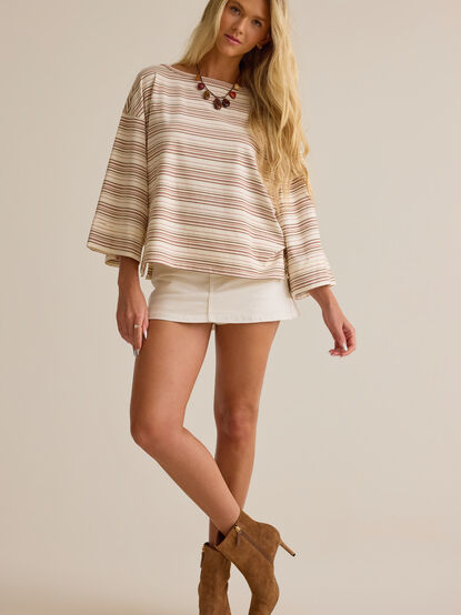 Aspen Stripe Oversized Tee - AS Kids