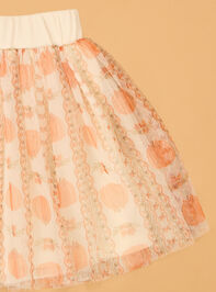 Lucille Pumpkin and Bow Skirt Toddler Set Detail 2 - AS Kids