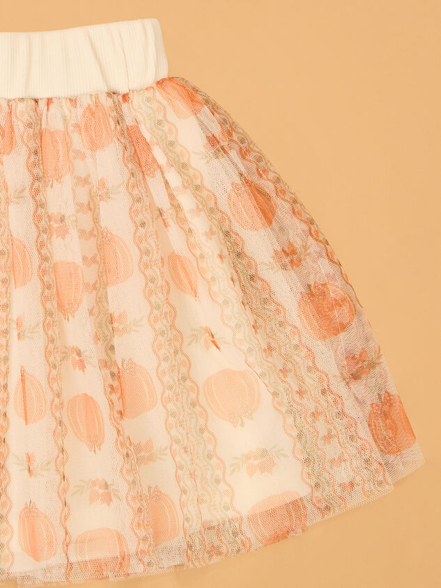 Lucille Pumpkin and Bow Skirt Toddler Set Detail 2 - AS Kids