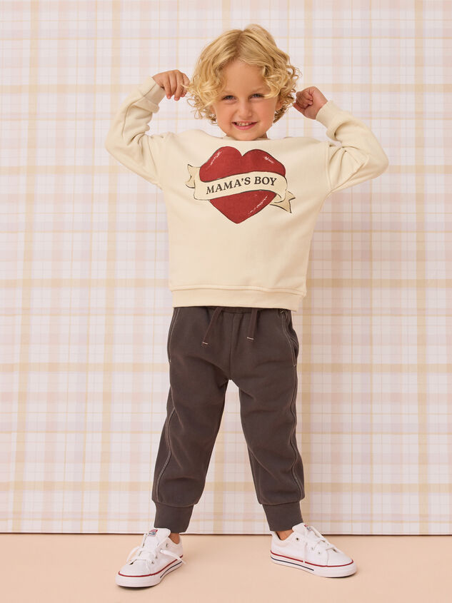 Mama's Boy Graphic Sweatshirt Detail 5 - AS Kids