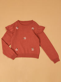 Gracie Floral Embroidered Sweater - AS Kids
