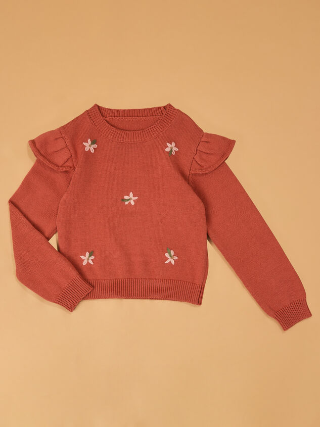 Gracie Floral Embroidered Sweater - AS Kids