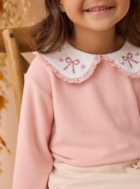 Colette Cross-Stitch Bow Sweater Detail 2 - AS Kids