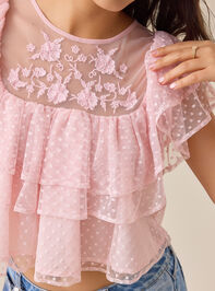 Brooklyn Dot Mesh Embroidered Top - ALTAR'D STATE KIDS