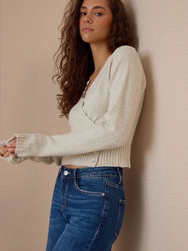 Ciela Wrap Button Side Sweater Detail 3 - AS Kids