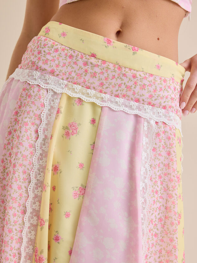 Buttercup Floral Maxi Skirt Detail 3 - ALTAR'D STATE KIDS