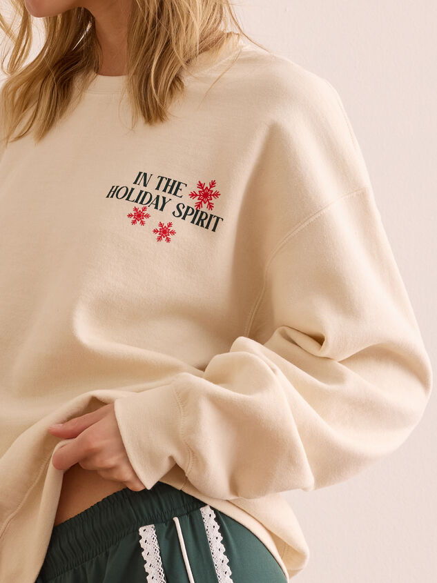 In The Holiday Spirit Graphic Pullover Detail 2 - AS Kids