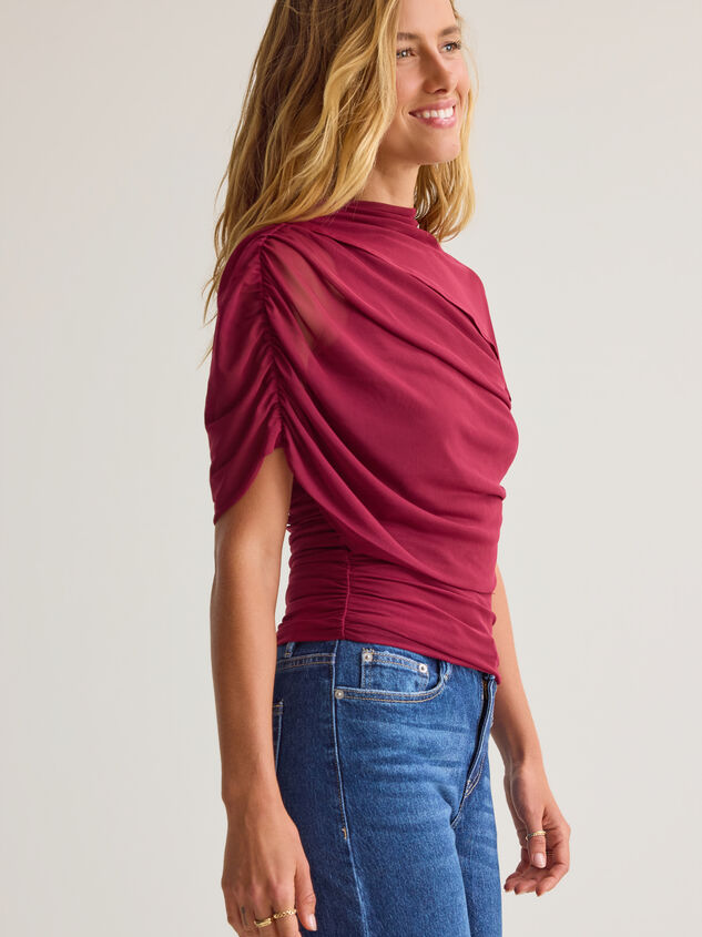 Kael Mesh Shawl Wrap Top Detail 2 - AS Kids