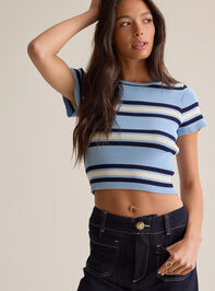 Tate Stripe Sweater Top Detail 2 - AS Kids