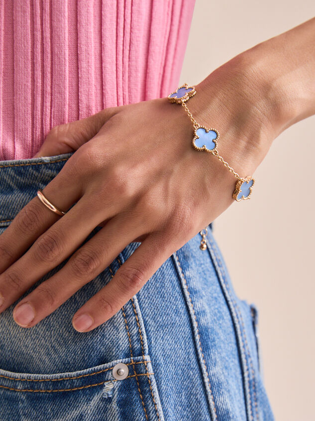 Clover Double Sided Blue Bracelet - AS Kids