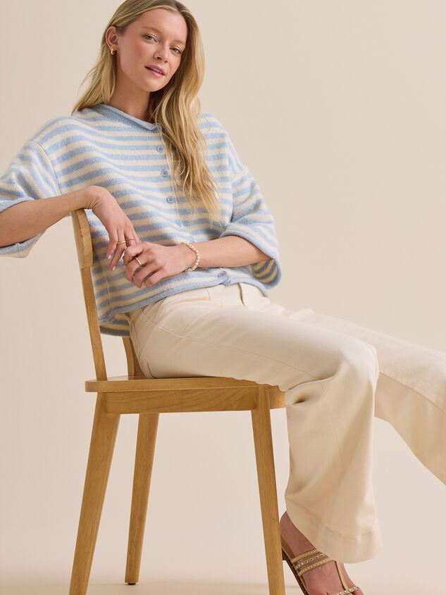 Iris Striped Roll Neck Cardigan Detail 2 - ALTAR'D STATE KIDS