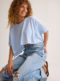 McKenna Oversized Boxy Crop Tee Detail 4 - AS Kids