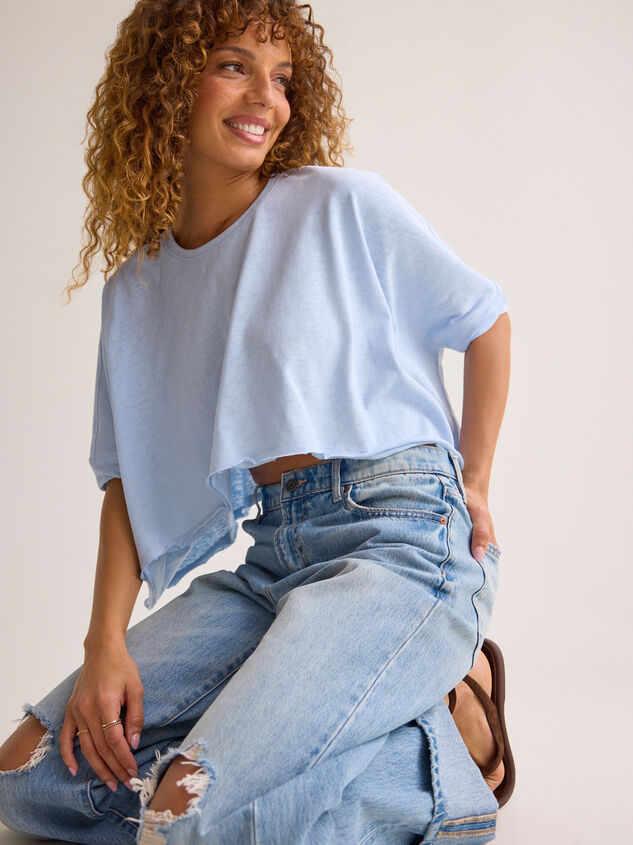 McKenna Oversized Boxy Crop Tee Detail 4 - AS Kids