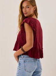 Kiki Short Sleeve Crochet Shirt Detail 5 - AS Kids