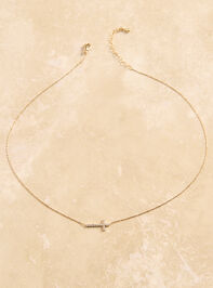 18K Gold Dipped Crystal Cross Necklace Detail 2 - ALTAR'D STATE KIDS