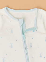 Blue Bunny Footie by Mudpie Detail 2 - ALTAR'D STATE KIDS
