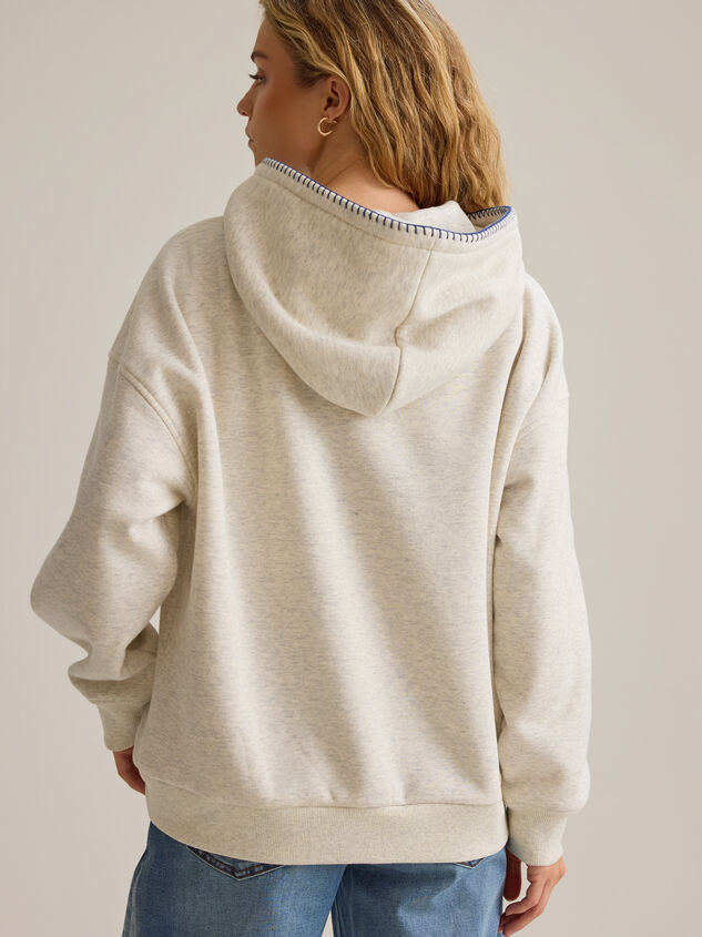 Denim Cross Hoodie Detail 3 - AS Kids