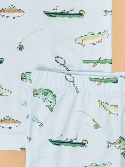 Gone Fishing Short Sleeve Lounge Set - ALTAR'D STATE KIDS