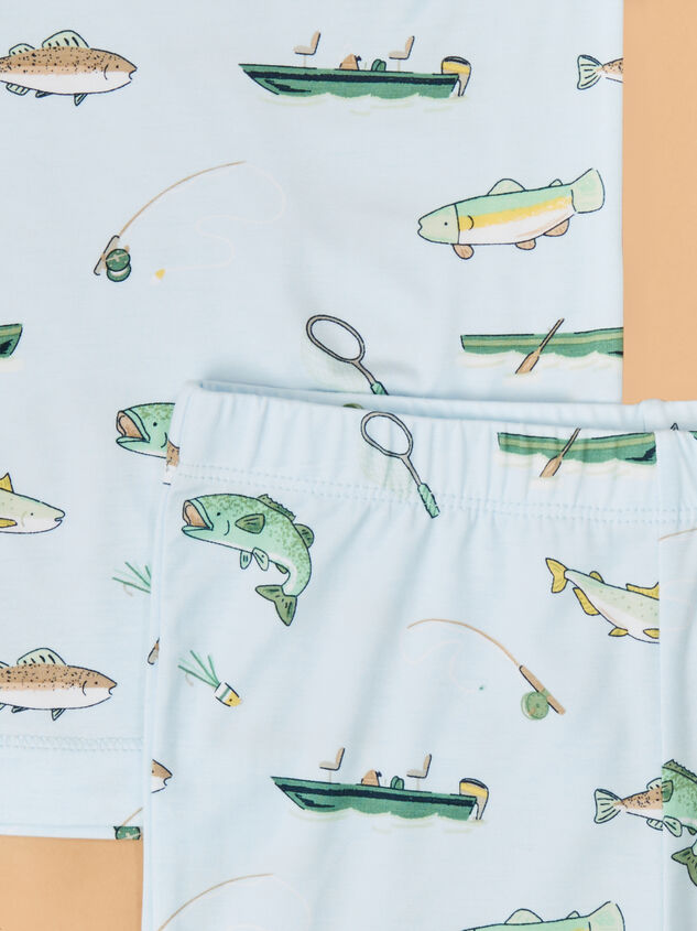 Gone Fishing Short Sleeve Lounge Set Detail 2 - ALTAR'D STATE KIDS