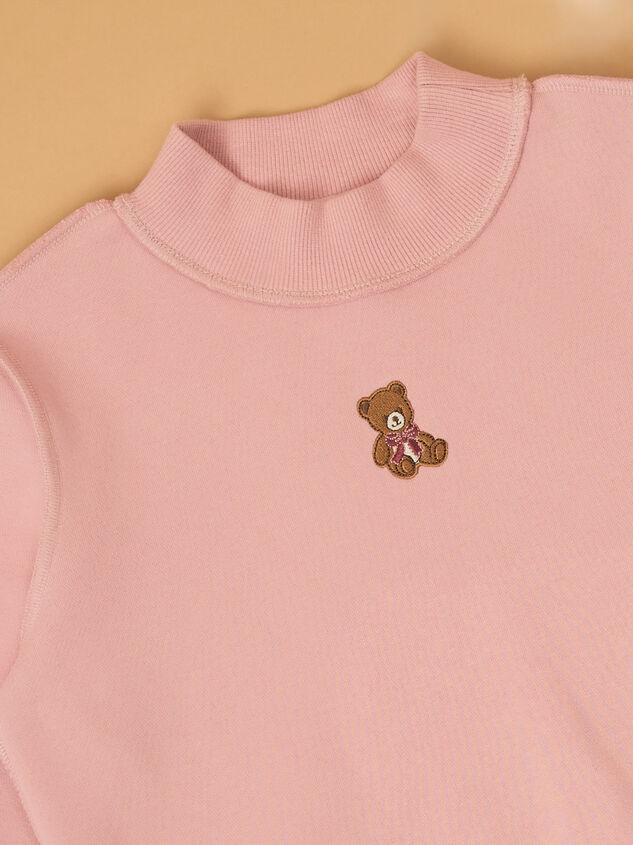 Teddy Love Mockneck Sweatshirt Detail 5 - AS Kids