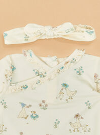 Little Duckling Blooms Nightgown with Headband Detail 2 - ALTAR'D STATE KIDS