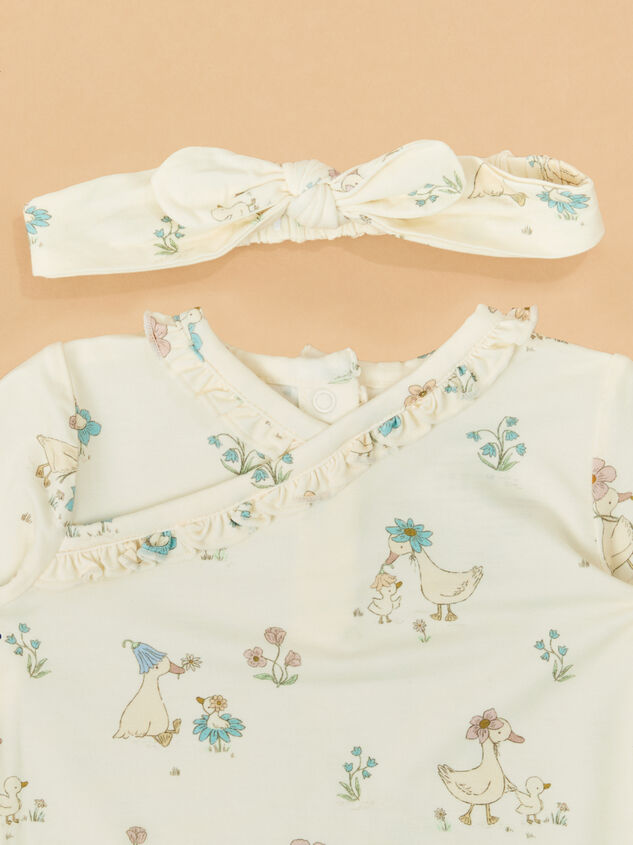 Little Duckling Blooms Nightgown with Headband Detail 2 - ALTAR'D STATE KIDS
