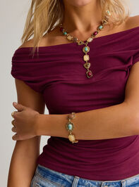 Multicolor Stone Link Bracelet Detail 4 - AS Kids