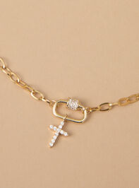 Stainless Steel Cross Charm Chain Necklace - ALTAR'D STATE KIDS