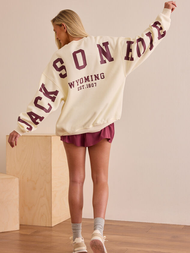 Jackson Hole Wyoming Oversized Pullover Detail 2 - AS Kids