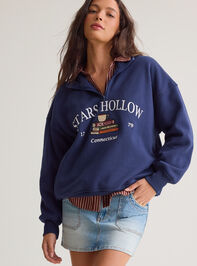 Reading In Stars Hollow Pullover Detail 2 - AS Kids