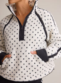 Risen Polka Dot Sherpa Quarter Zip Detail 2 - AS Kids