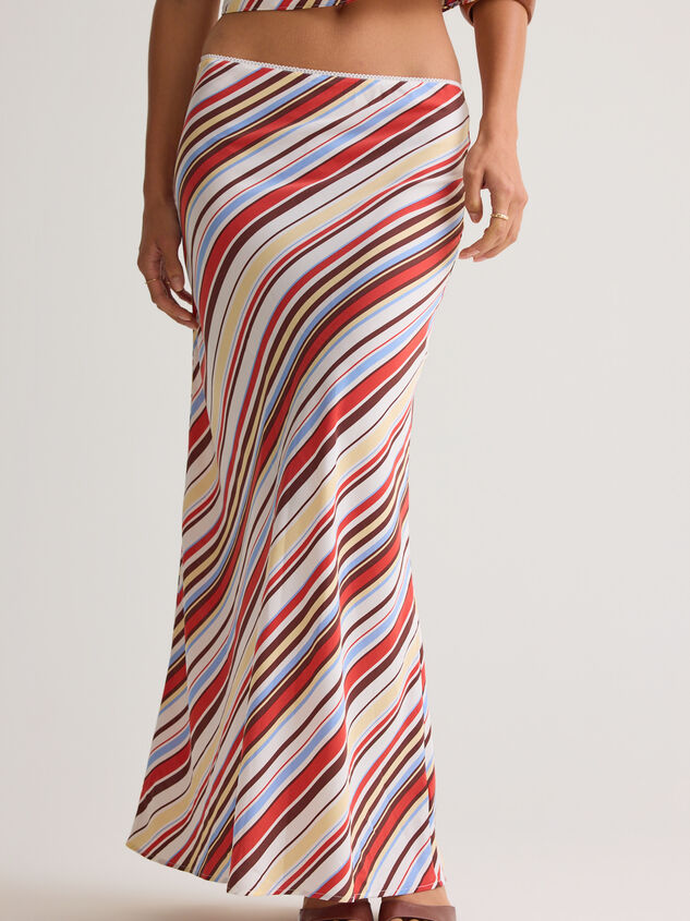 Hutton Striped Midi Skirt Detail 4 - AS Kids