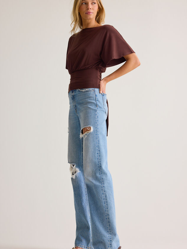 Mina Boatneck Fitted Top Detail 5 - AS Kids