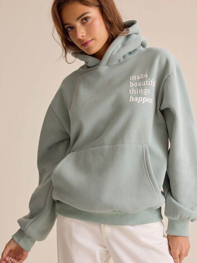 Make Beautiful Things Happen Hoodie Detail 3 - AS Kids