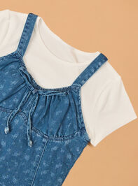 Presley Denim Dress and Tee Set Detail 2 - AS Kids