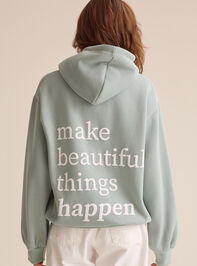 Make Beautiful Things Happen Hoodie Detail 2 - AS Kids