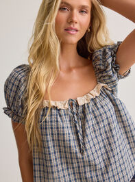 Abbi Gingham Babydoll Top - AS Kids