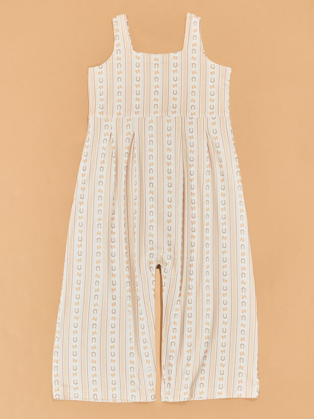 Horseshoe Bow Stripe Jumpsuit - AS Kids