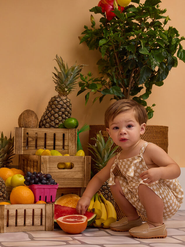 Palm Check Knot Shortall Detail 5 - AS Kids