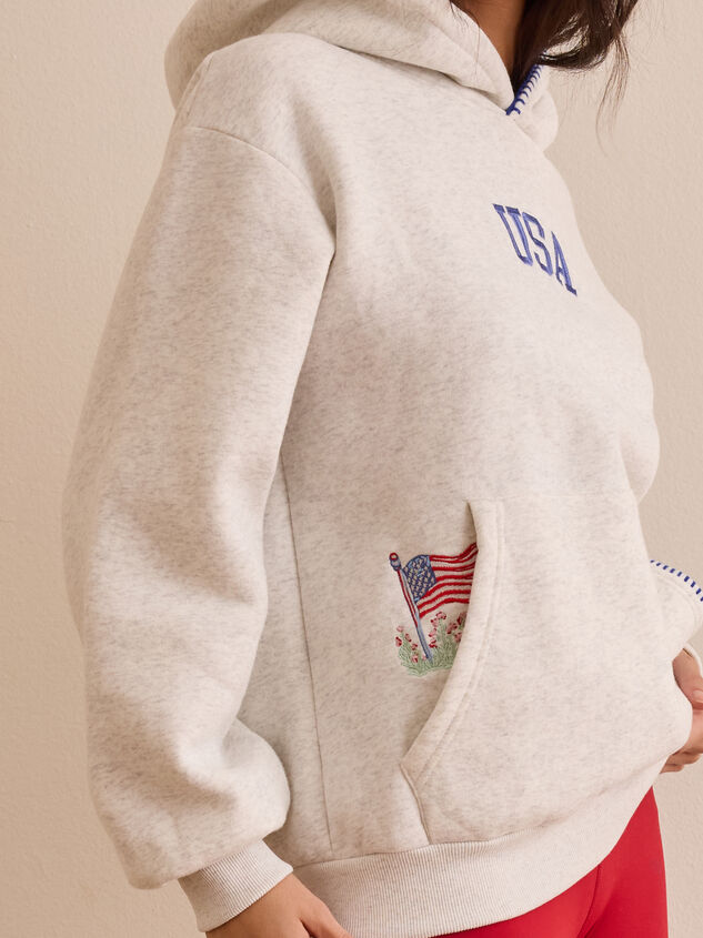 God Bless America Hoodie Detail 4 - AS Kids