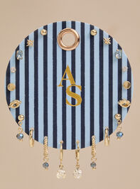 Blue Striped 10 Pack Earring Set - AS Kids